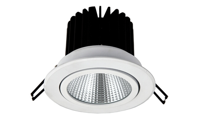 LED 12W COB嵌燈 可調(diào)角度 開孔100mm 黃光白光中性光