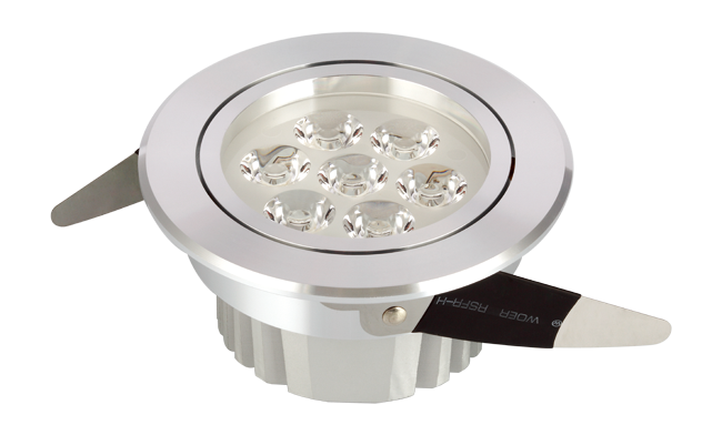 LED 7W 連體透鏡  天花燈 開(kāi)孔95mm 黃光白光中性光